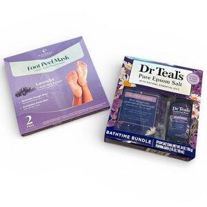 Plastique Lavender Foot Peel Mask & Dr Teal’s Sleep Bath Set